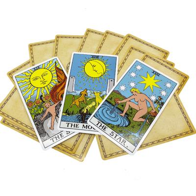 China Recycable Custom design printed multi language tarot cards tarot card set with guidebook for sale