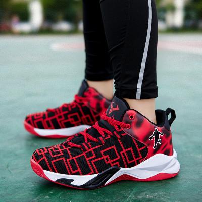 China Wholesale Custom TPR Men's Basketball Shoes Breathable Cushioning Non-slip Gym Training Basketball Sports Sneakers for sale