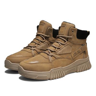 China Men's Anti-skid Autumn And Winter New High Tops Martin Boots Tooling Fashion Motorcycle Men's Sports Shoes British Boots for sale