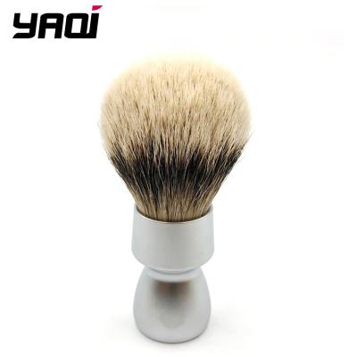 China Heavy Metal Shaving Brush Handle Silvertip Badger Hair Shaving Brush For Men Shaving for sale