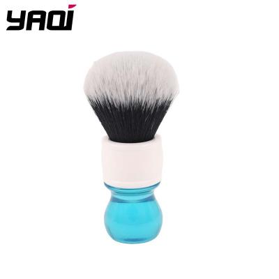 China Shaving Brush RTS Yaqi 24mm Aqua Tuxedo Synthetic Hair Shaving Brush For Men for sale