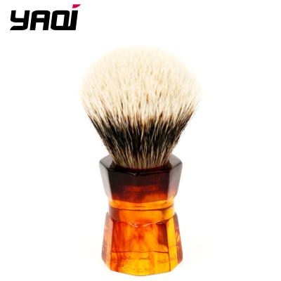 China Two Band Yaqi 26mm Mocha Shaving Brush Badger Hair Express Men's Beard Shaving Brush for sale