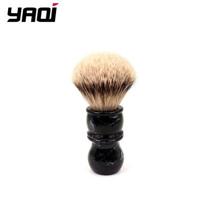 China Shaving Brush Wholesale RTS YAQI 24MM Handle Men's Shaving Brush Resin Badger Hair Shaving Brush for sale