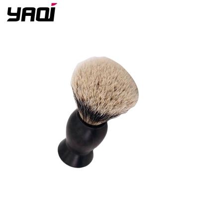 China YAQI Traditional Two Band Badger Hair Wooden Handle Shaving Brush Shaving Brush For Wet Shaving for sale