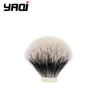 China Yaqi shaving brush customeized wholesale men's bulb shape two band badger hair shaving brush head knot for sale