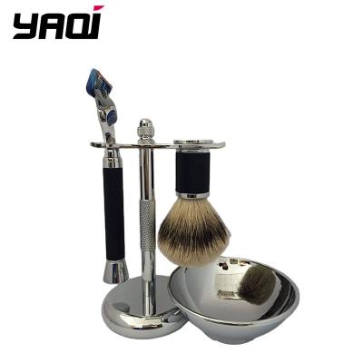 China Wholesale High Quality Single Razor Holder Shaving Brush And Bowl Set For 30mm Knot Brush for sale