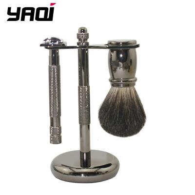 China YAQI Shaving Brush Traditional Men's Shaving Brush Set, Brush and Razor Kit for sale