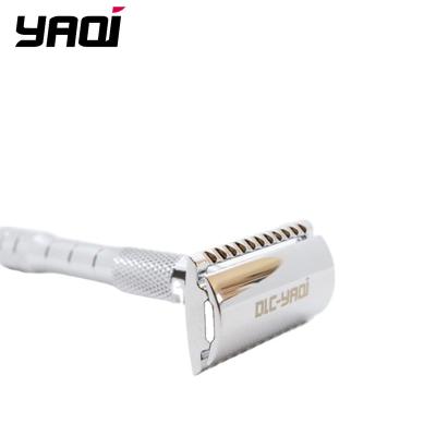 China Single Blade YAQI RTS Chrome Plated Handle Double Edge Safety Razor Wet Shaving Gift for sale