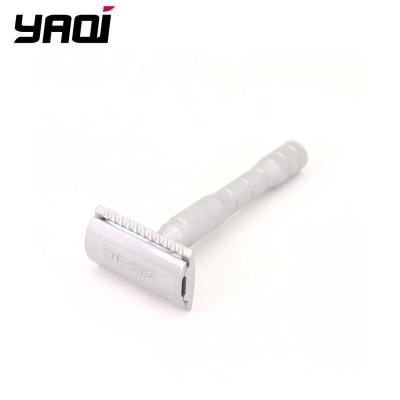 China Yaqi Silver Color Painting Stainless Steel Single Blade Mens 3 Pcs Handle Safety Razor for sale