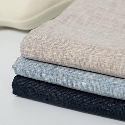 China Sustainable Wholesale Woven Technics Style Pure Linen 100 Fabric For Clothing for sale