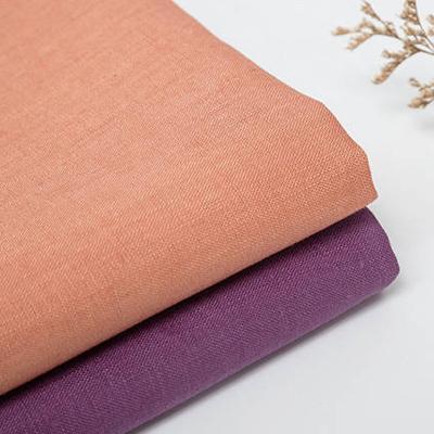 China Wholesale viable in common multiple colors 21S plain dyed 100% linen fabric for garment for sale