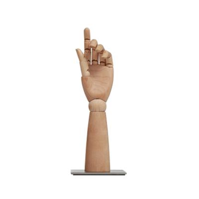 China US CLASS Newest Factory Price 6 Wooden Jewelry Display Flexible Hand Mannequin Glove Display, Mannequin Hand for sale