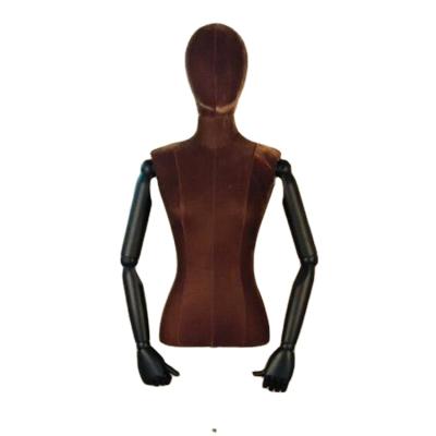 China US CLASS 6 Gender Female Dressmaker Mannequin With Hand Wooden Mannequin Mannequin Female Torso Stand And Head for sale