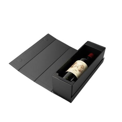 China Recycled Materials Wholesale Custom Magnet Paper Folding Luxury With Special Magnet Closure Wine Box Luxury Design High Quality for sale