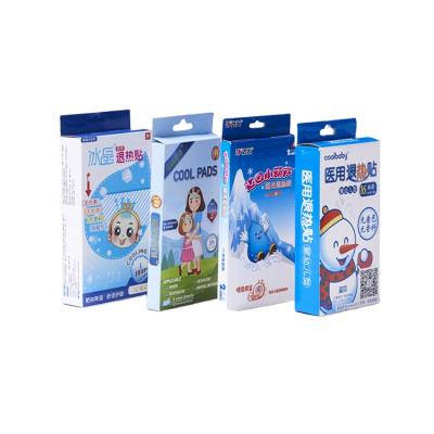 China Recycled Materials Custom Printing Packaging Medical Fixed / Folding Hook Pulp Cardboard Paper Box Antipyretic Cardboard for sale