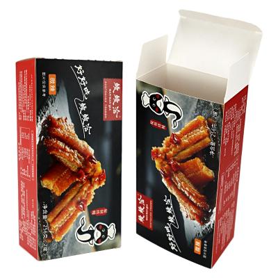 China Custom Modern Design Recyclable Dried Fish Bacon Kraft Paper Box White Cardboard Folding Paper Boxes for sale