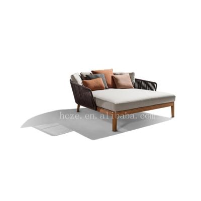 China Modern Outdoor Furniture Wooden Day Bed For Patio for sale