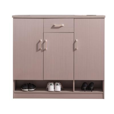 China Modern Custom Slate Office Frame Solid Wood Single Door Panel Wardrobe with Shoe Cloth Design for sale