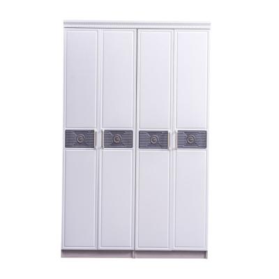 China Factory Price Detachable Mirrored Wardrobe Bedroom Design 4 Doors Wardrobe for sale