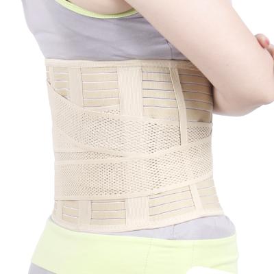 China Breathable Back Brace Medical Devices Waist Support Belt Lumbar Yellow Color for sale