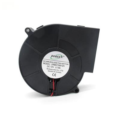 China Hotels 97x97x33mm Brushless Small Size 97mm 12v Quiet Inflatable DC Blower Fan for sale