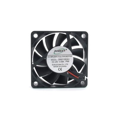 China Hotels Factory Price High Quality 60*60*15mm 24v DC Plastic Axial Cooling Fan for sale