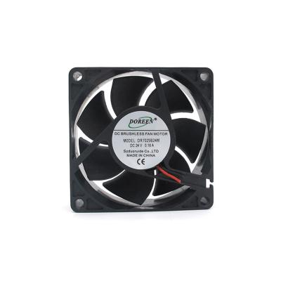 China Hotels High Speed 70mm 7025 24V DC Brushless Micro Axial Flow Cooling Fan for sale