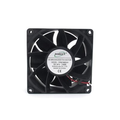 China Hotels Fast Delivery Ball Bearing Axial Flow Fan 92x92x38 38mm 24v DC Brushless Cooling Fan for sale