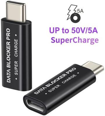 China Garbage Hack Supply 50V-5A Pro USB-C Super Blocker Data Charger USB-C Data Defender USB Port Safe Charging Blocker for sale