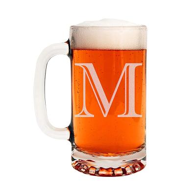 China Customized Viable High Quality Clear Logo Sublimation Printing Bar Glassware 16OZ Glass Beer Mug for sale