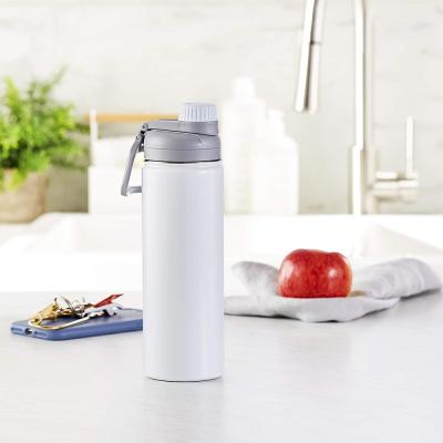 China Sustainable Logo Custom Metal Frosted Sport Stainless Steel Water Bottle for sale