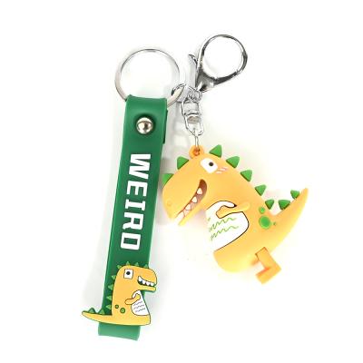 China Ornaments Portable Custom Cute Home Car Key Chain Cartoon Dinosaur Anti-lost Key Chain Gift Pendant Wholesale for sale