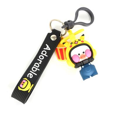 China Wholesale Car Duckling Key Chain Cartoon Custom Epoxy Doll Gift Pendant Ornaments for sale