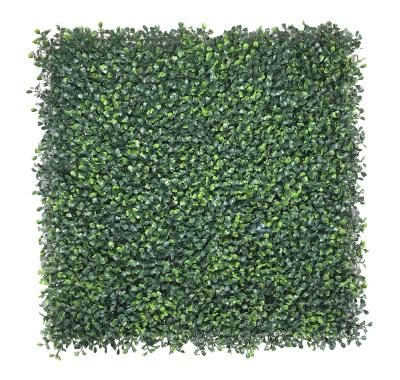 China Asian Zen Latest Design Artificial Boxwood Panel Mat Leaf Green Wall For Garden Decoration Artificial Hedge Plastic Fence for sale