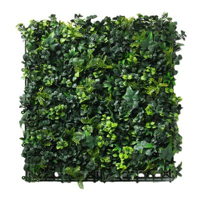 China Gardening Exhibit High Quality Anti-UV Plastic Hedge Plastic Artificial Boxwood Panels Vertical Green Plant Garden Wall For Indoor Outdoor Decoration for sale