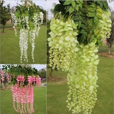 China Gardening Stage Factory Wholesale Artificial Wisteria Flowers Wedding Flower for sale