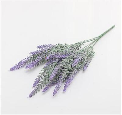 China Gardening Lay Out Artificial Plastic Lavender Branch Artificial For Decoration for sale