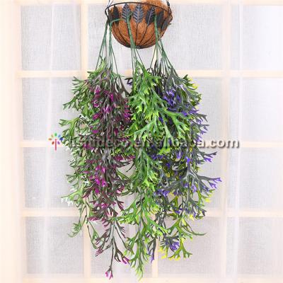 China Gardening showcase hot sale large artificial leaf branch / artificial hanging branch rattan for wedding decoration for sale