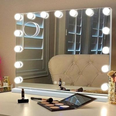 China Lighted Excellent product  Led Vanity Makeup Hollywood style Mirror with Light Bulbs for sale