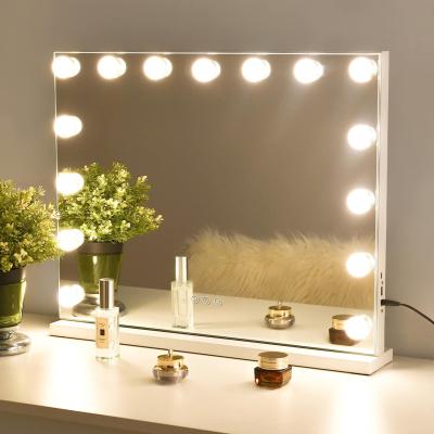 China Lighted Led Vanity Makeup Hollywood Mirror with Light Bulbs for sale