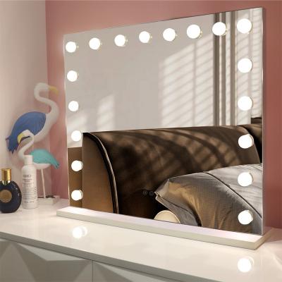 China Lighted 18pcs G35 bulb Tabletop Big makeup vanity mirror Styles LED Lighted mirror dressing table makeup table dresser set for sale