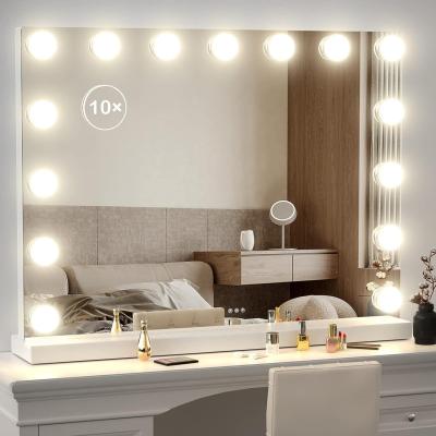 China Lighted makeup table set with mirror hollywood vanity makeup led mirror with led light for sale