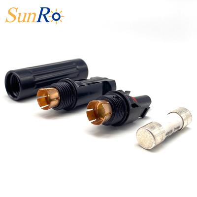 China SunRo PV Power System Solar Connector 1000v DC 1-30A Waterproof Solar Battery Cable With Fuse for sale