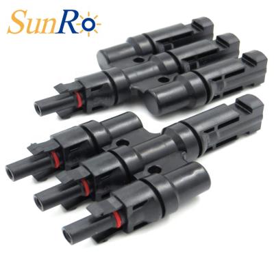 China SunRo IP67 Solar Panel Branch Cable Solar Power PV System PV T Connector Solar Panel Cable Connector for sale