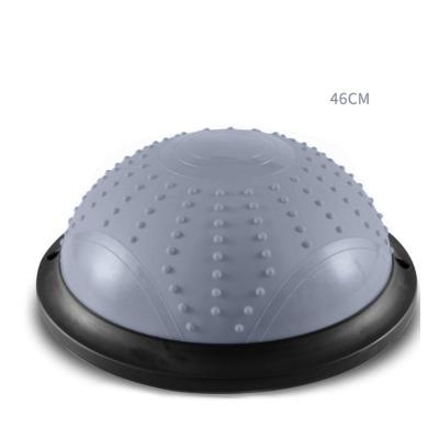 China HKGB1066 Anti-shatter Yoga Round Hemisphere Fitness PVC PP 46CM Inflatable Half Ball Balance Trainer for sale