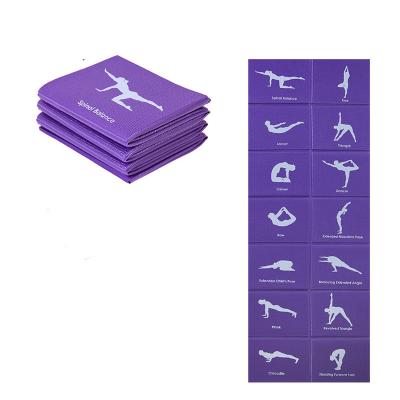 China Portable Fitness Dishes PVC Foldable Yoga Mat Durable Waterproof Lightweight Eco - Friendly for sale