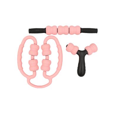 China PP+TPE Massage Yoga Pilates Bodybuilding Equipment Set Massage Stick Muscle Relaxation Set for sale