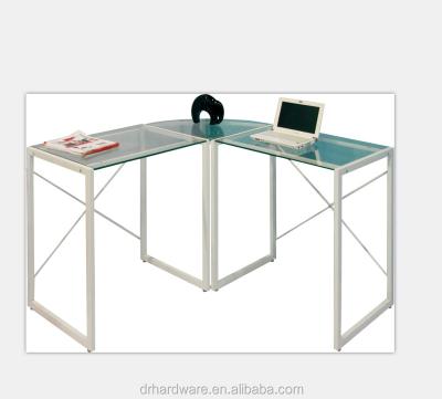 China LAPTOP DESK Corner Tempered Glass Computer Desk For Laptop for sale