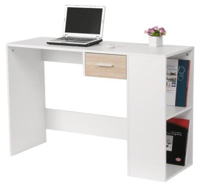 China Other Good Quality Computer Desk PVC Laptop Study Table Workstation Gaming Desk with Shelves for Home and Office for sale