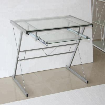 China Latest Design Home Furniture Regular Modern Glass Computer Table Latest for sale